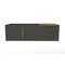 Castello Usa Alpine 48" Wall Mounted Black Vanity Base with Gold Handles CB-MC-48BLK-GLD-VBO - alternate 1